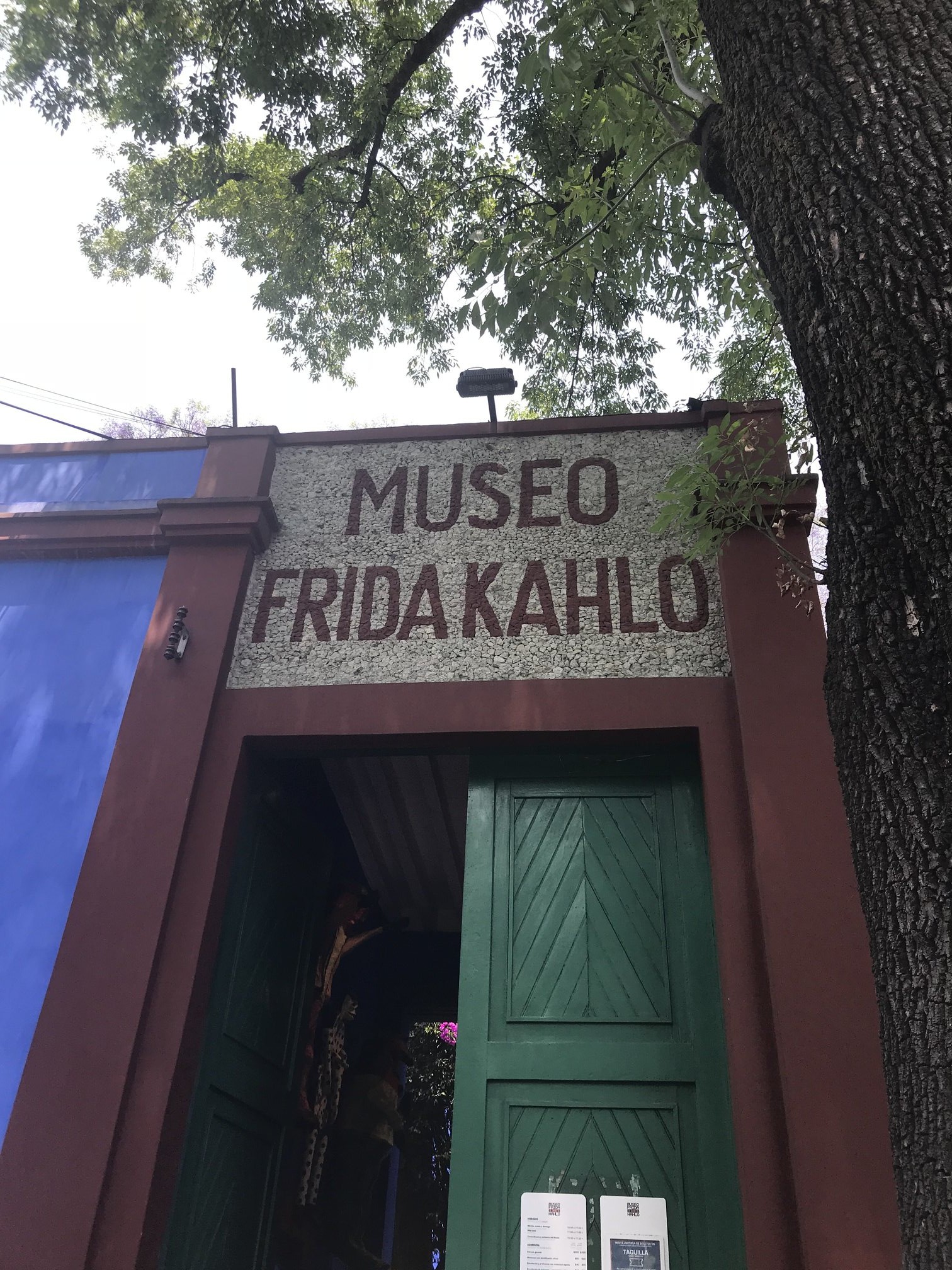 Entrance to Frida Kahlo museum